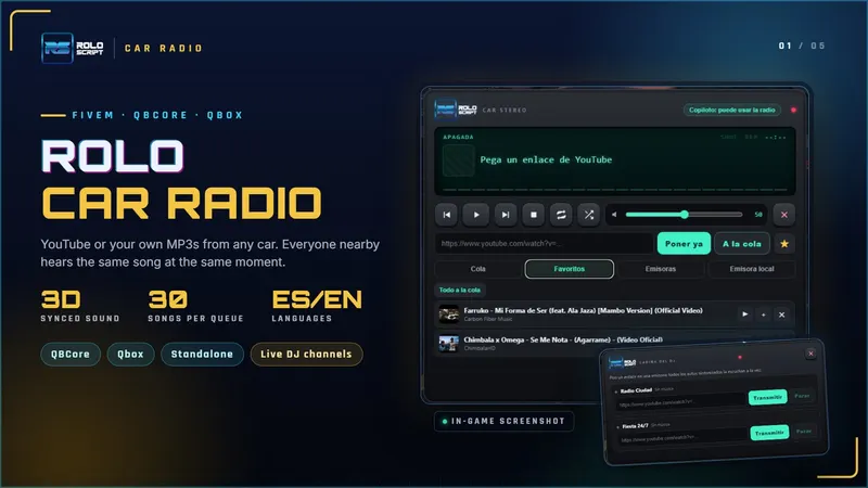 Car Radio: Script de radio de carro para FiveM
