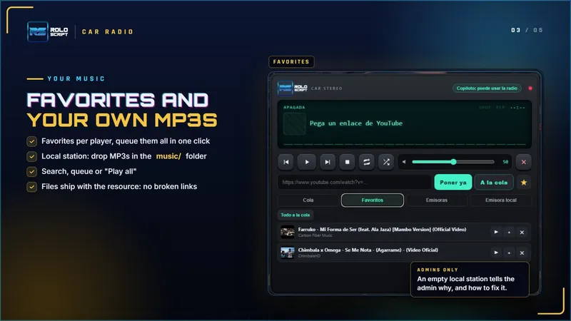 Car Radio: Script de radio de carro para FiveM, captura 3