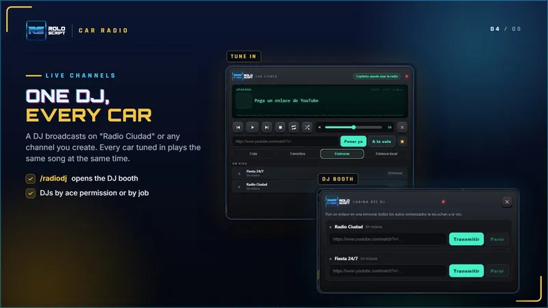 Car Radio: Script de radio de carro para FiveM, captura 4