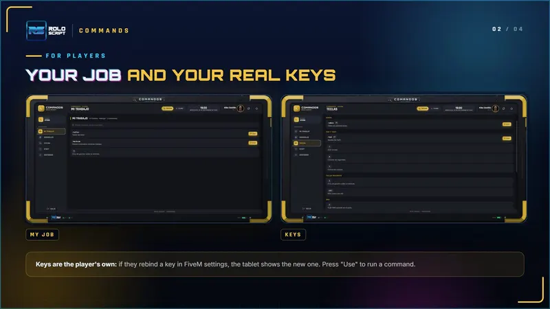 Commands: Free FiveM commands panel, screenshot 2