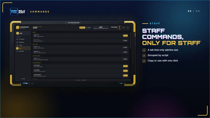 Commands: Free FiveM commands panel, screenshot 3