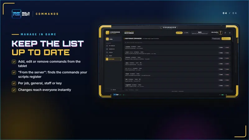 Commands: Free FiveM commands panel, screenshot 4